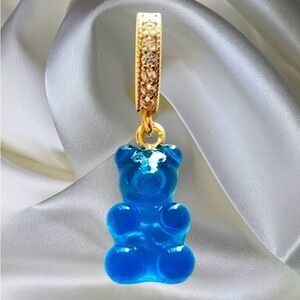 NOSTALGIC GUMMY BEAR CHARM PENDANT CUBIC ZIRCON 18K GOLD PLATED